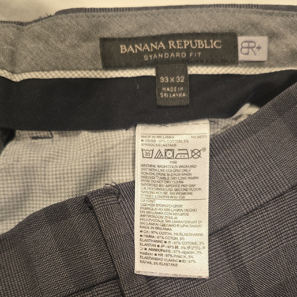 33x32 Banana Republic Men's Charcoal Dress Pant